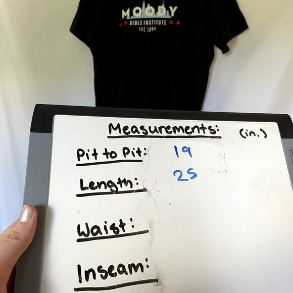 Moody Bible Institute t-shirt women's size small black casual top summer short - Picture 5 of 5